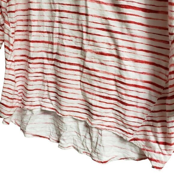 Chico's Ultimate Tee Womens Top Size 3 XL White Red Striped - Picture 5 of 5